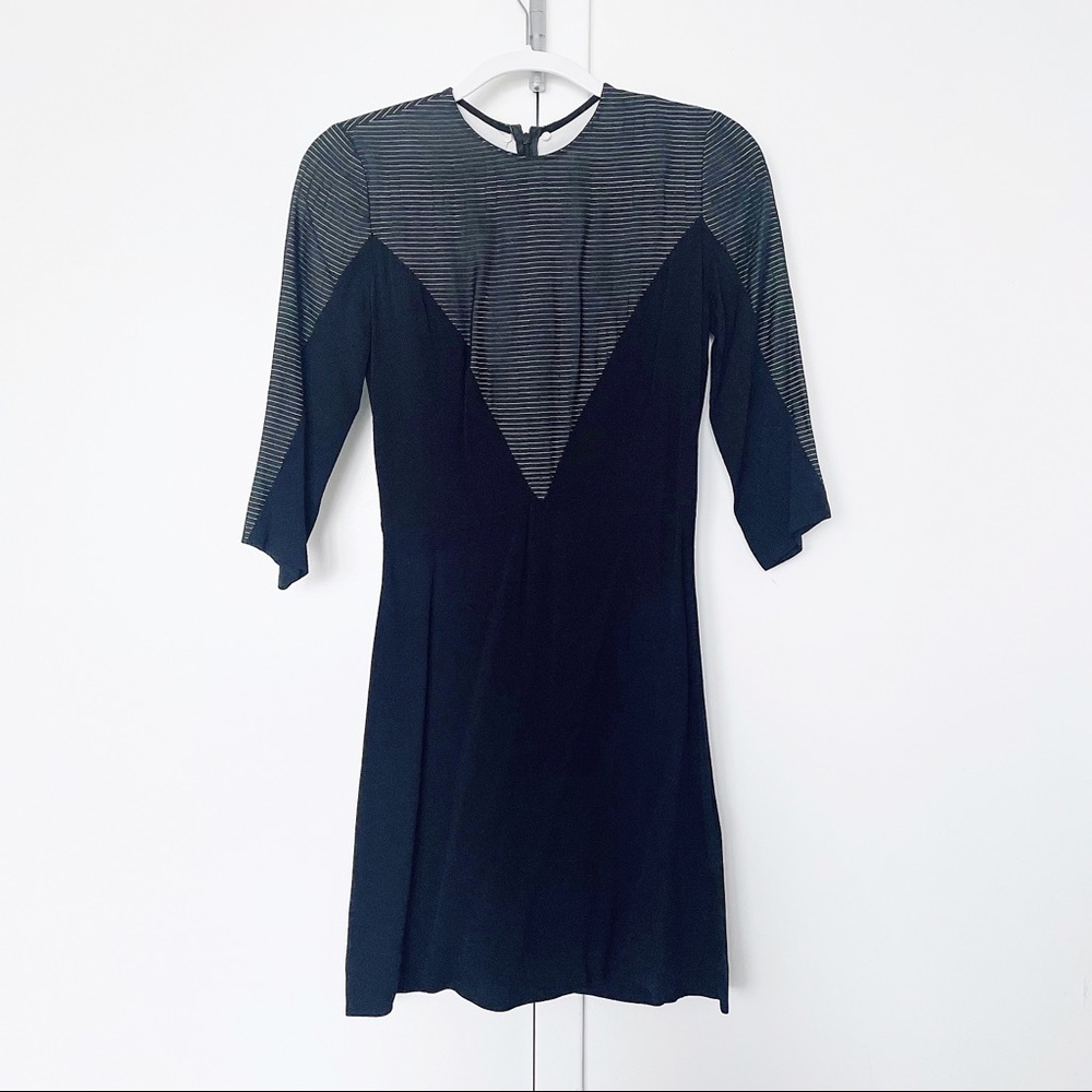 Sandro Stripe V Dress